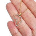 Diamond Studded Africa Yellow Gold Pendant