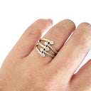 Diamond and Yellow Gold Multiband Ring