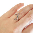 Distinctive Southern Cross Black Diamond Ring