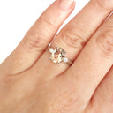 Divine Oval Morganite and Diamond Shoulder Highlight Ring