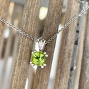 Double Claw Cushion Cut Peridot Pendant