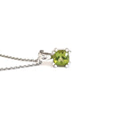 Double Claw Cushion Cut Peridot Pendant