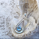 Aquamarine and Diamond Accent Pendant