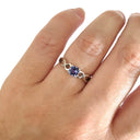 Double Infinity Shoulder Tanzanite Ring