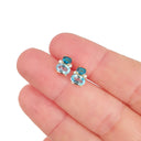 Double Oval London Blue and Blue Topaz and Dia