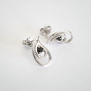 Double Tear Drop Black Diamond Drop Earrings