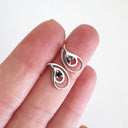 Double Tear Drop Black Diamond Drop Earrings