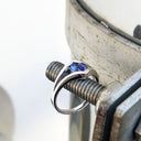 Double V Split Shoulder Oval Cut Tanzanite Ring