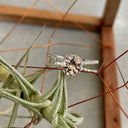 Dynamic Diamond Encrusted Split Shank Morganite Ring