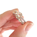 Dynamic Diamond Encrusted Split Shank Morganite Ring