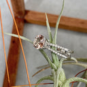 Dynamic Diamond Encrusted Split Shank Morganite Ring