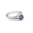 Dynamic Split Shank Trilliant-Cut Tanzanite Ring
