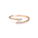 Dynamic Tension Set Princess Cut Diamond & Rose Gold Ring