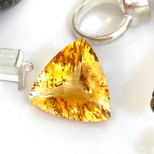 Citrine - Orange Trilliant Cut - 41.09ct