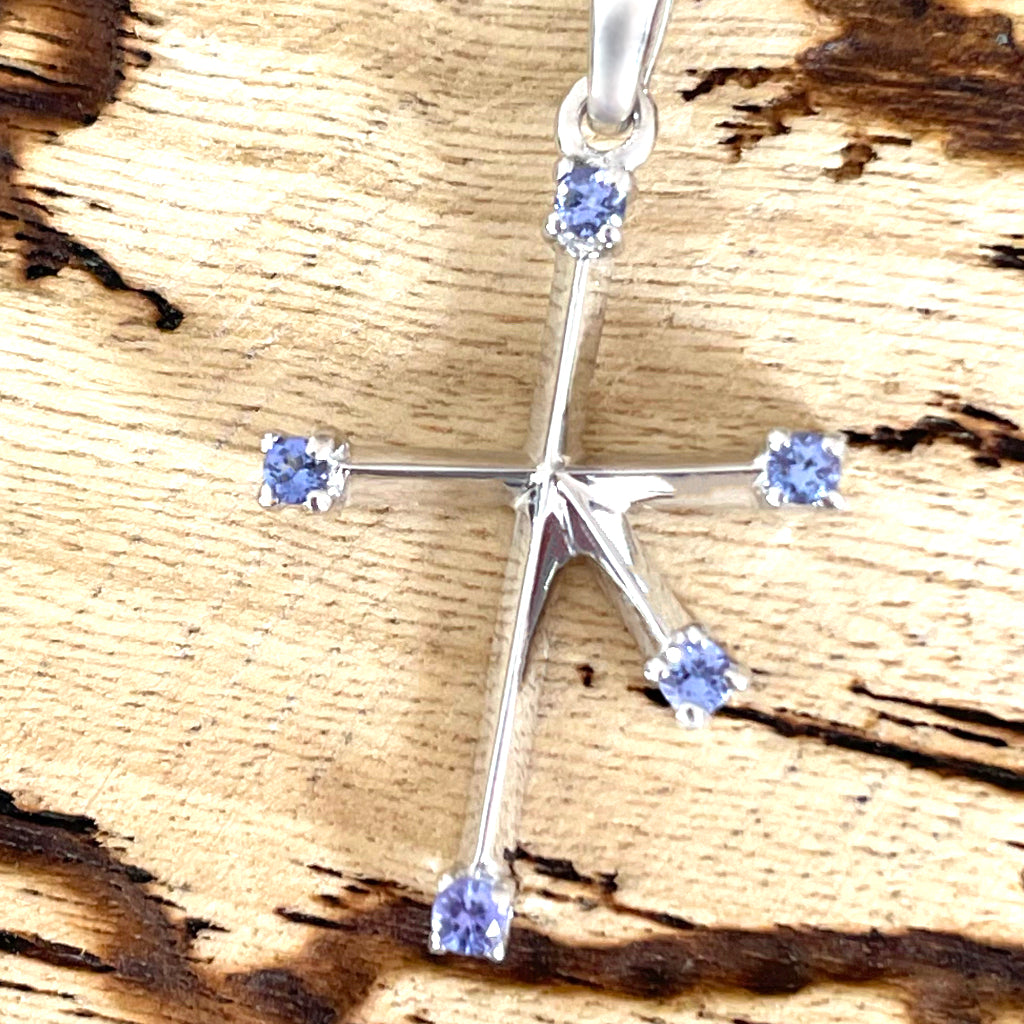 Tanzanite White Gold Southern Cross Pendant