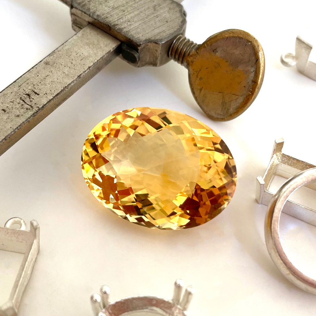 Citrine - Orange Oval Cut - 40.60ct