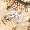 Southern Cross White Gold Tanzanite and Diamond Ring