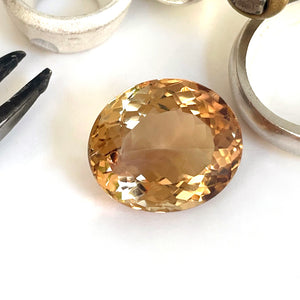 Citrine - Smoky Orange Oval Cut - 14.20ct