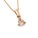 Elegant 3 Claw Trilliant Morganite Pendant