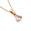 Elegant 3 Claw Trilliant Morganite Pendant