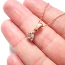 Elegant 3 Claw Trilliant Morganite Pendant