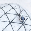 Elegant Bezel Set Black Diamond Pendant