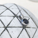 Elegant Bezel Set Black Diamond Pendant