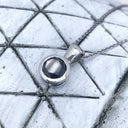 Elegant Bezel Set Black Diamond Pendant