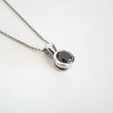 Elegant Bezel Set Black Diamond Pendant
