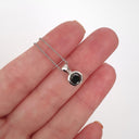 Elegant Bezel Set Black Diamond Pendant