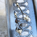 Elegant Black and White Diamond Elephant Drop Earrings