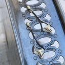 Elegant Black and White Diamond Elephant Drop Earrings