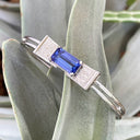 Elegant Diamond And Tanzanite Bow Cuff