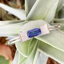 Elegant Diamond And Tanzanite Bow Cuff