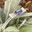 Elegant Diamond And Tanzanite Bow Cuff