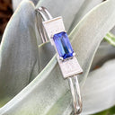 Elegant Diamond And Tanzanite Bow Cuff