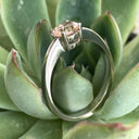 Elegant Double Basket Solitaire White Gold Morganite Ring