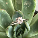 Elegant Double Basket Solitaire White Gold Morganite Ring
