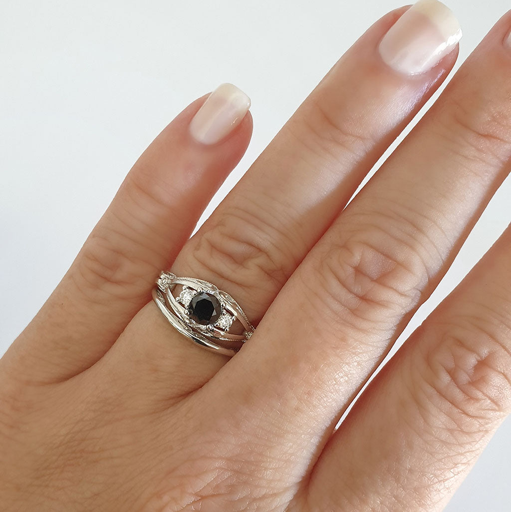 Black and white diamond jewelry store