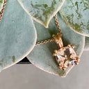 Elegant Morganite Cushion Cut Double Claw Pendant