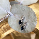 Elegant Oval Blue Sapphire and Diamond Studs