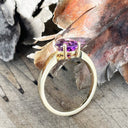 Elegant Oval Cut Amethyst Solitaire Yellow Gold Ring