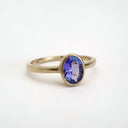 Elegant Oval Cut Bezel Set Solitaire Tanzanite Ring