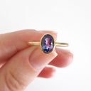 Elegant Oval Cut Bezel Set Solitaire Tanzanite Ring