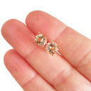 Elegant Pink Peach Morganite Studs