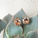 Elegant Pink Peach Morganite Studs
