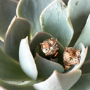 Elegant Pink Peach Morganite Studs