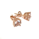 Elegant Pink Peach Morganite Studs