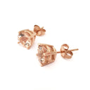 Elegant Pink Peach Morganite Studs