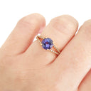 Elegant Split Diamond shank set with Tanzanite